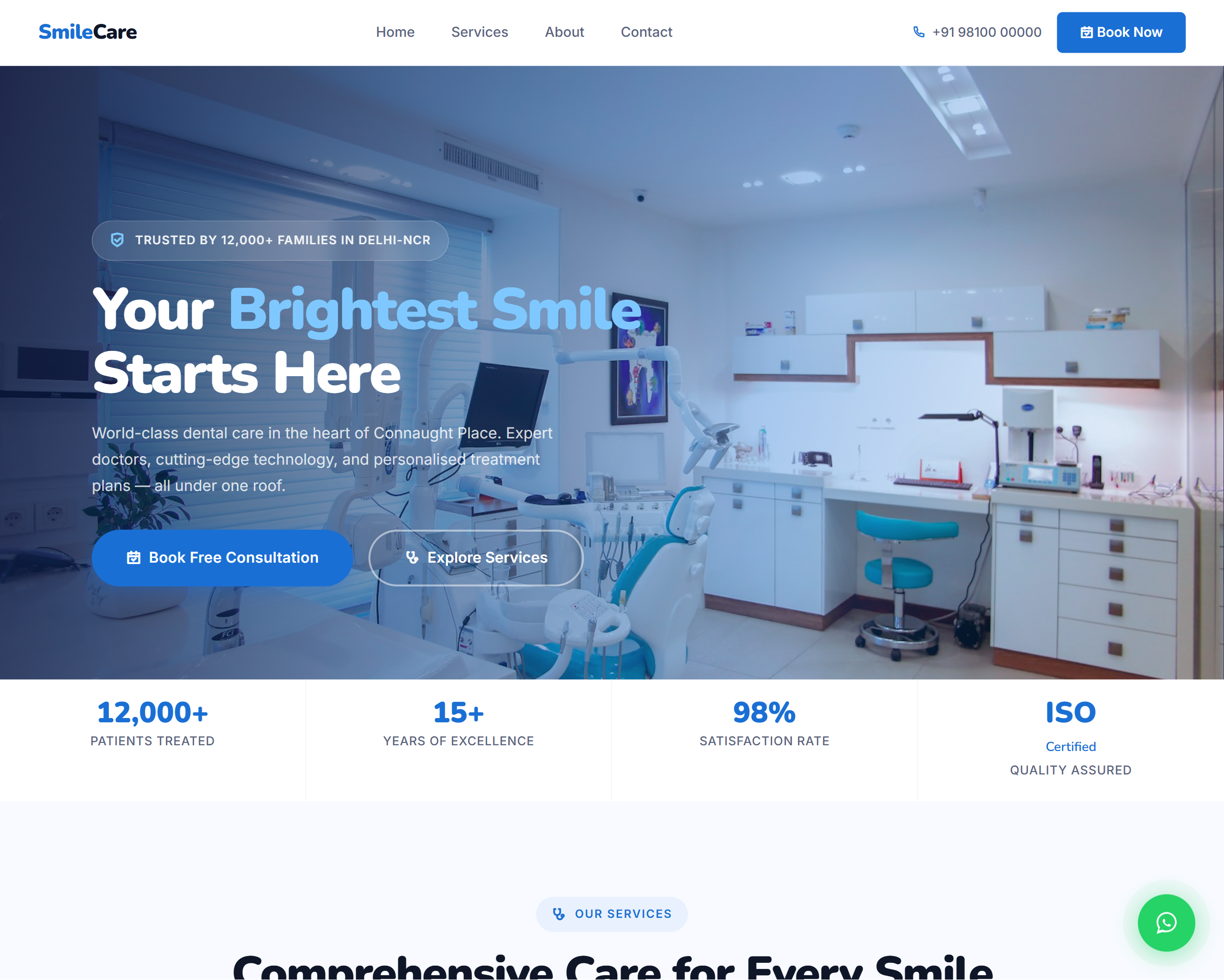 SmileCare Dental Homepage