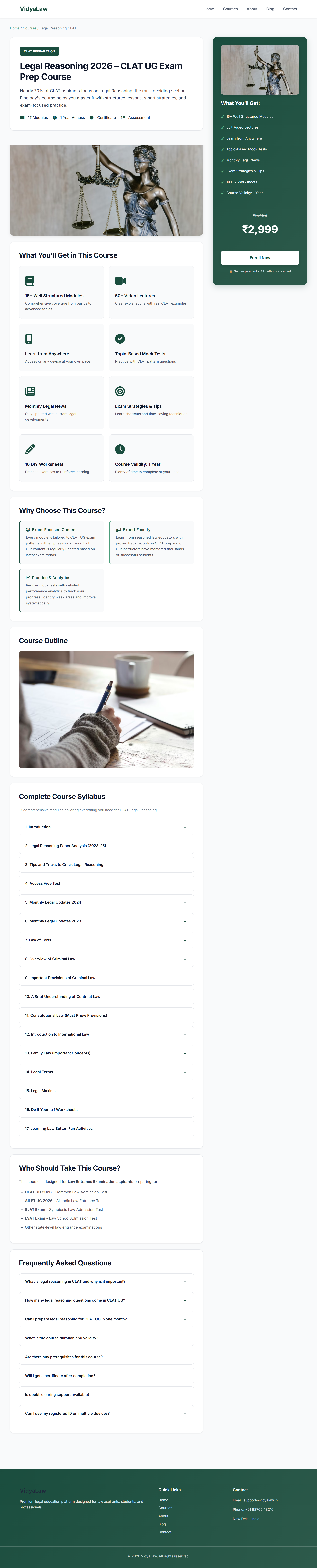 VidyaLaw Course Detail